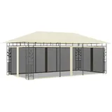 vidaXL Pavillon mit Moskitonetz 6 x 3 m creme