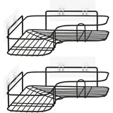 2x Duschablage ohne Bohren - Bad Duschregal Eckregal 2er Set - Badezimmer Regal