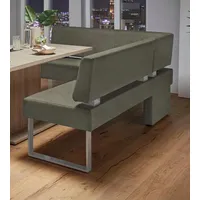 OTTO home Rab 200 x 88 x 160 cm Microfaser langer Schenkel rechts khakifarben