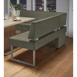OTTO home Rab 200 x 88 x 160 cm Microfaser langer Schenkel rechts khakifarben