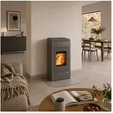 Haas + Sohn Pelletofen HSP 2 MOONLIGHT, Exklusiv, Lieferung bis ins Wohnzimmer, 8,6 kW, Zeitbrand, NEU in der Farbe Moonlight grau grau