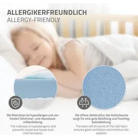ML-Design Hausbett 90 x 200 cm Kiefer naturbelassen beige