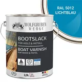 WO-WE Lack Bootslack Schiffslack Parkettlack Yachtlack W400, 0,75-5L, Seidenglänzend, Lösemittelbasis blau