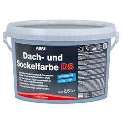 PUFAS Dach- + Sockelfarbe Steingrau - 5 l Eimer
