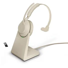JABRA Evolve2 65 USB-A MS Teams Mono beige mit Ladestation