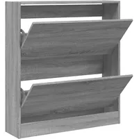 VidaXL Schuhschrank Grau Sonoma 80x21x87,5 cm Holzwerkstoff