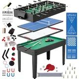 Tectake tectake® Multifunktionaler Spieltisch 15in1, strapazierfähiges MDF, 125 x 123 x 83 cm