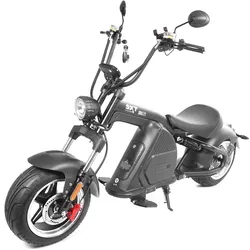 E-Motorroller SXT SCOOTERS "SXT Grizzy", schwarz, Elektromotorroller, 45 km/h, bis zu 70 km Reichweite, mit Straßenzulassung und integr. Alarmanlage, B:86cm H:110cm L:198cm