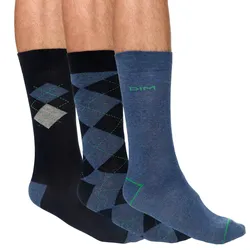 DIM Herren Stricksocken im Vintage-Look 3er Pack
