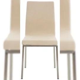 CLP 2er Set Esszimmerstühle Colmar Mit Stoffsitz I Pflegeleichter Gepolsterter Lehnstühle Mit Edelstahlgestell