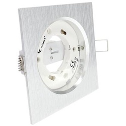 Einbaustrahler Lampenfassung GX53 230V Alu gebürstet eckig 108mm