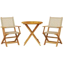 vidaXL Bistro-Set 3-tlg. Beige