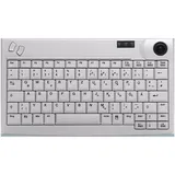 Active Key kompakte Tastatur mit Trackball, weiß, USB, US (AK-440-TU-W/GE)