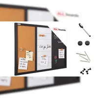 ALLboards Kombitafel 60 x 40 cm Schwarz/Braun/Weiß/Mehrfarbig