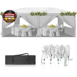 Gartenpavillon 3x6m wasserdicht höhenverstellbar Partyzelt für Outdoor Veranstal