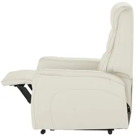 Hukla Fernsehsessel Dean Leder 70 x 107 x 88 cm Weiß elektrisch
