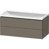 Duravit Möbelset c-shaped Set wandhängend wandhängend „L-Cube“ 100 × Flannel Grey Seidenmatt Lack