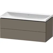 Duravit Möbelset c-shaped Set wandhängend wandhängend „L-Cube“ 100 × Flannel Grey Seidenmatt Lack