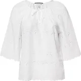 QS Bluse mit Lochspitzen-Details Weiß 48