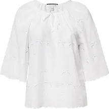 QS Bluse mit Lochspitzen-Details Weiß 48