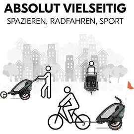 hauck Bike N Walk Duo Fahrradanhänger grün 2023