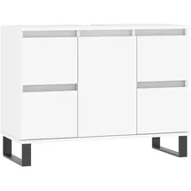 vidaXL Badschrank Weiß 80x33x60 cm Holzwerkstoff