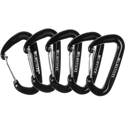 Wire Gate Karabiner 5 Stück schwarz