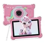 C idea Tablet für Kinder, Android 15, 7 Zoll, 1024 x 600, 6 GB (3+3) RAM + 32 GB ROM, Akku 2500 mAh, Apps für Kinder vorinstalliert, kompatibel mit WiFi und Bluetooth (Rosa)