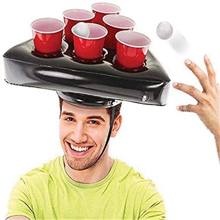 ARTOCT Aufblasbare Hut Spiel Set, aufblasbare Bier Dreieck Kappe Werfen Interaktives Spiel Spielzeug Lustige aufblasbare Dreieck Kappe Partys Bars