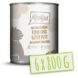 MjAMjAM DUO 800 Gramm Katzennassfutter Sparpaket 12 x 800 Gramm Rind & Pute mit Kürbis