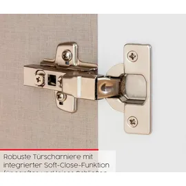 Rauch Drehtürenschrank Purisma 201 x 223 x 60 cm Weiß/Orange