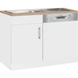 KOCHSTATION Spülenschrank »KS-Gera«, Breite 110 cm, weiß