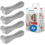 Reer HandleGuard Türgriffschutz Türklinkenpuffer, Türstopper gegen Stoßverletzungen an Türgriffen, Vorteilspack 4 Stück