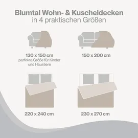 Blumtal Kuscheldecke 270 x 230 cm Schwarz