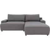 TRENDMANUFAKTUR Eckcouch Polyester 3-Sitzer Grau