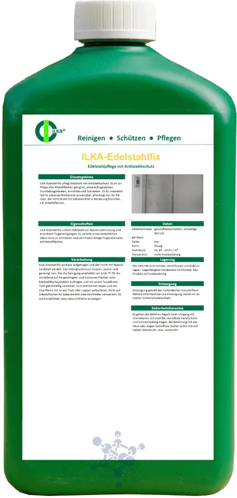 ILKA - Edelstahlfix Pflegemittel mit Antistatikschutz