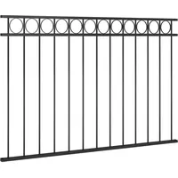 vidaXL Zaunelement 1,7 x 1 m Schwarz/Stahl