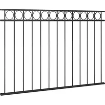 vidaXL Zaunelement 1,7 x 1 m Schwarz/Stahl