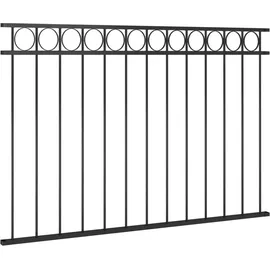 vidaXL Zaunelement 1,7 x 1 m Schwarz/Stahl