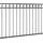 vidaXL Zaunelement 1,7 x 1 m Schwarz/Stahl