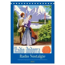 Radio Nostalgie - Empfangsbestätigungskarten internationaler Rundfunkstationen (Tischkalender 2025 DIN A5 hoch), CALVENDO Monatskalender