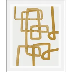 queence Bild »Scribble«, Figuren-Kunst-Gemälde-Abstrakt-Art, (1 St.), gerahmt queence Farbe Rahmen: schwarz + Farbe Bild(er): braun