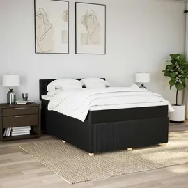 vidaXL Boxspringbett 140 x 200 cm Schwarz