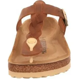 Birkenstock Gizeh Braided Nubukleder geölt cognac 38
