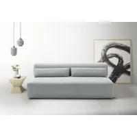 Schlafsofa INOSIGN "Donka Dauerschläfer-geeignet, belastbar bis 270 kg incl. Bettkasten" Sofas Gr. B/T: 200cm x 108cm, Flachgewebe, ohne Armlehnen, grau ohne Armlehnen, Breite 200 cm, auch in Cord, Tonnentaschen-Federkern