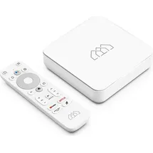 Homatics Box R Android TV Mediaplayer (4K UHD, HDR, 5GHz WiFi, Bluetooth, Sprachfernbedienung, Weiß)