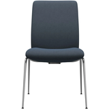 Polsterstuhl STRESSLESS "Laurel", blau (blau dinamica, schwarz matt), B:57cm H:92cm T:59cm, Microfaser DINAMICA (88% Polyester, 12% Polyurethan), Stühle, Polsterstuhl, Low Back, Größe L, mit Beinen aus Stahl in Schwarz matt