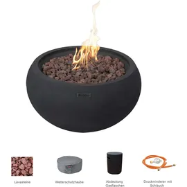 ELEMENTI Feuertisch York Ø 68 cm Schwarz