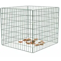 Trutzholm Gartenkomposter werkzeugloser Aufbau 90 × 90 cm Stahldraht pulverbeschicht 10 × 4 cm Maschenweite
