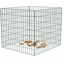 Trutzholm Gartenkomposter werkzeugloser Aufbau 90 × 90 cm Stahldraht pulverbeschicht 10 × 4 cm Maschenweite